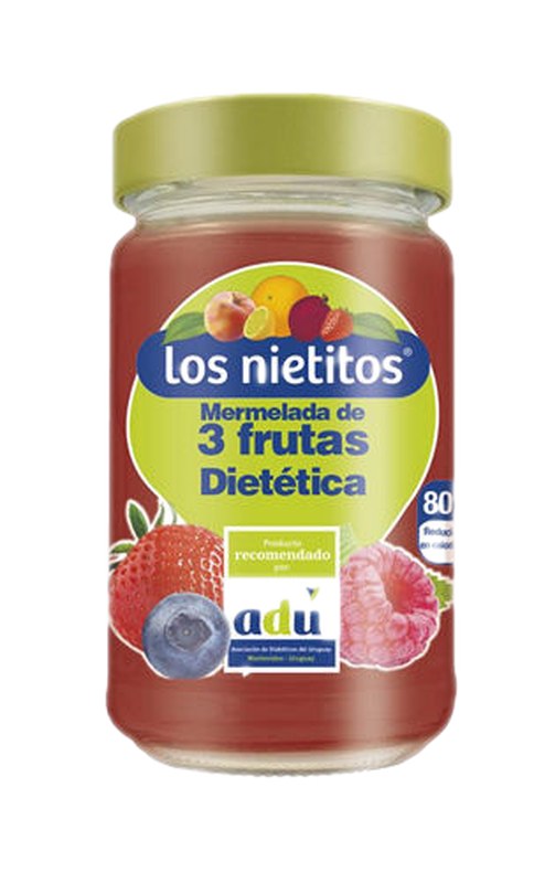 Mermelada Los Nietitos 0% Azucar 3 Frutas 340 G.
