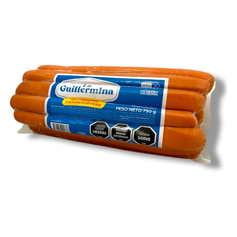 Frankfurters La Guillermina Largos 15 Unidades 750 G