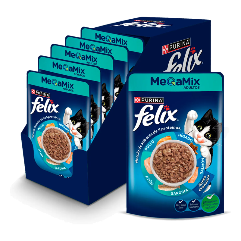 Alimento Humedo Felix Gatos Magamix 85 G Adultos