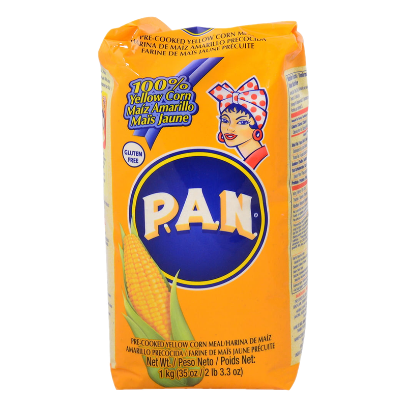 Harina De Maíz Amarilla Precocida Sin Gluten Pan 1 Kg