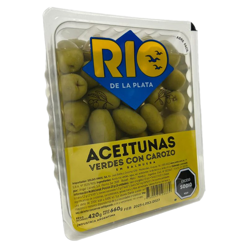 Aceitunas Con Carozo Rio De La Plata 420 G