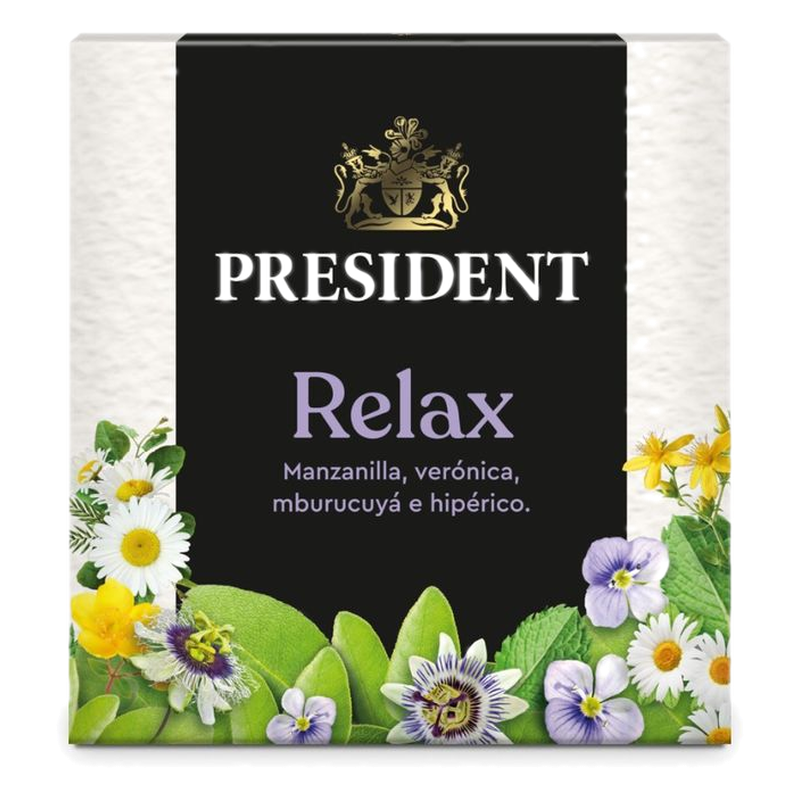 Té President Relax Con Manzanilla, Verónica, Maracuyá E Hipérico 10 Sobres