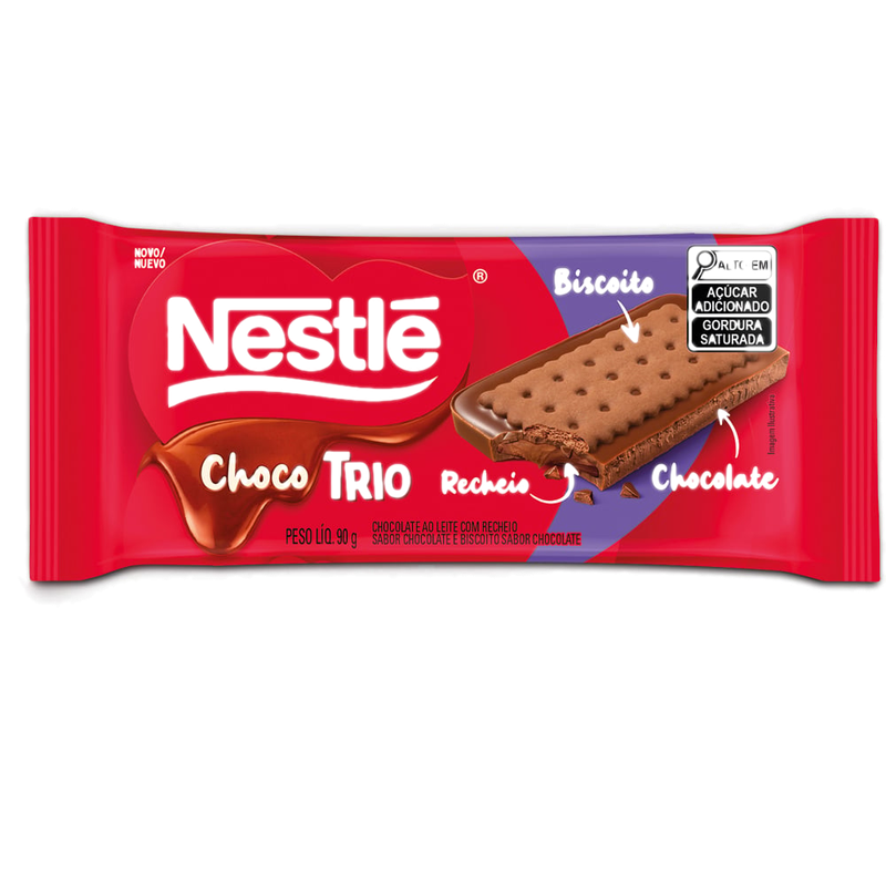 Chocolate Nestlé Choco Trio Chocolate 90 G