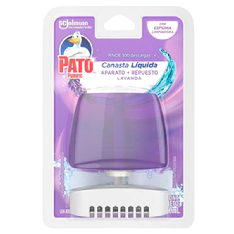 Canasta Líquida Para Inodoro Pato Lavanda