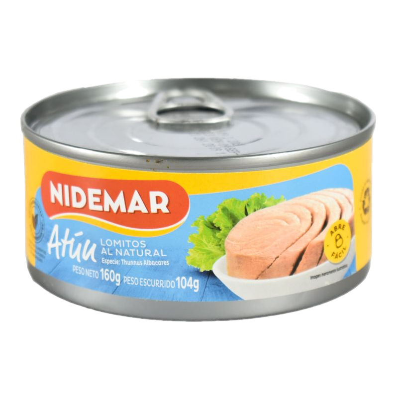 Atún Lomitos Al Natural Nidemar 160 G