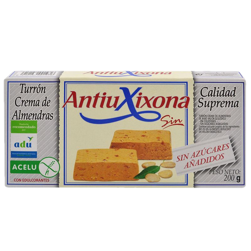Turrón Crema Almendra Sin Azúcar Antiu Xixona 200 G