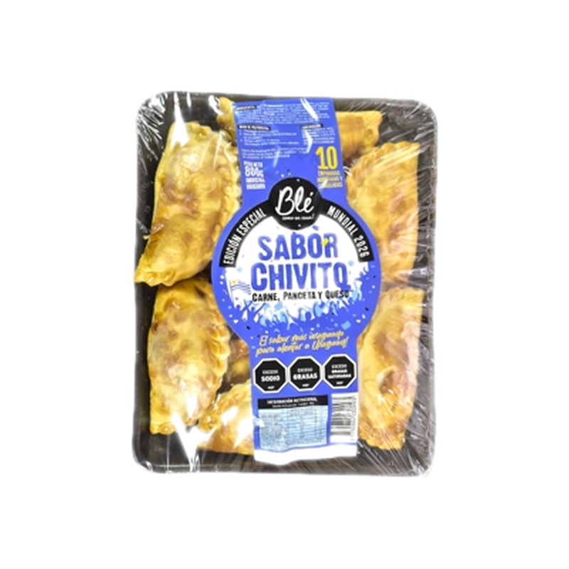 Empanadas Blé Carne Sabor Chivito 10 Unidades 800 G