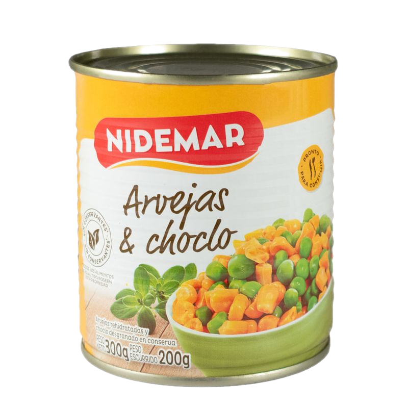 Dueto Arvejas + Choclo Nidemar 320 G