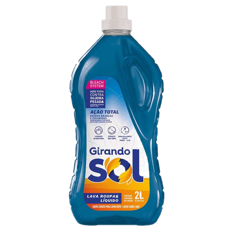 Detergente Para Ropa Líquido Girando Sol Bleach 2 L