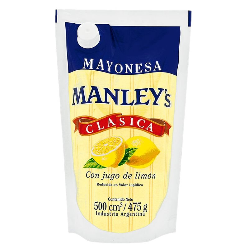 Mayonesa Clásica Manley's Pouch 500 Ml