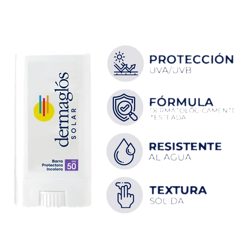 Protector Solar Dermaglós En Barra Fps50+ 14 G