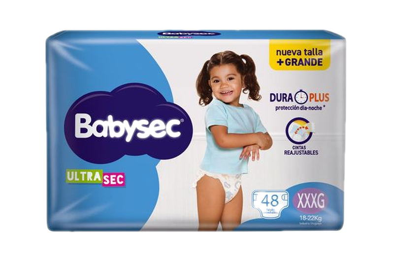Pañales Babysec Ultra Sec Talle Xxxg 48 Unidades