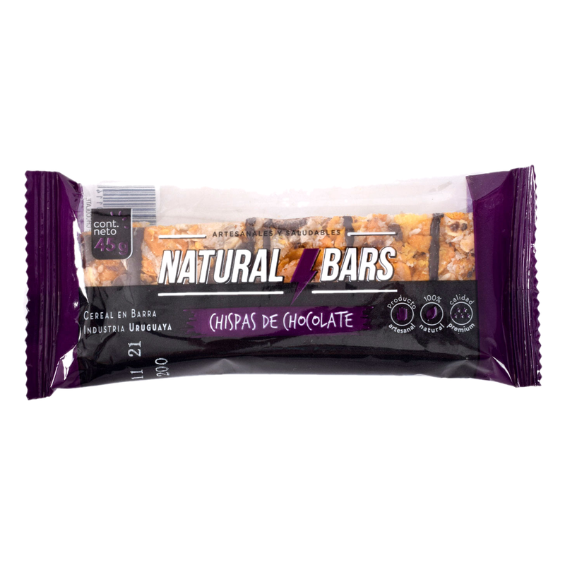 Barra De Cereal Chips De Chocolate Natural Bars 45 G