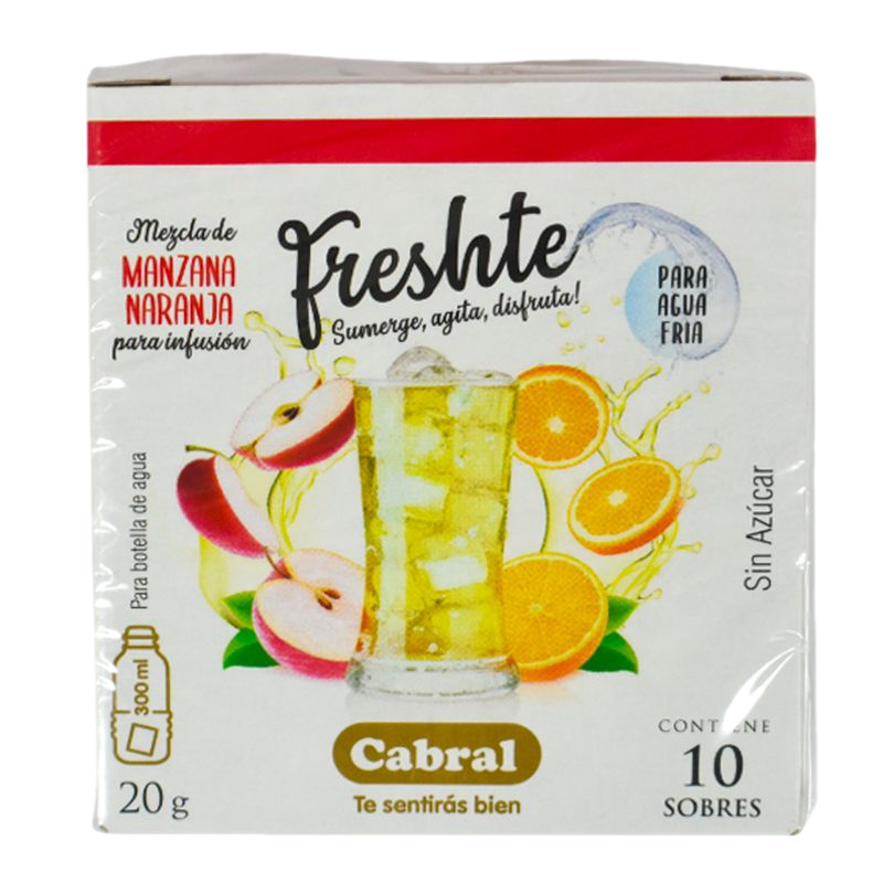 Té Freshte Cabral Manzana-naranja 10 Sobres