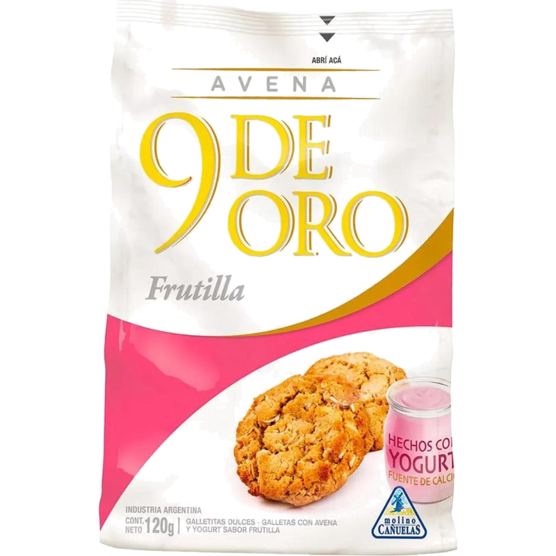 Galletas 9 De Oro De Avena Con Yogurt De Frutilla 120 G