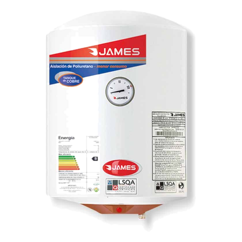 Calefón James Con Tanque De Cobre 40 L