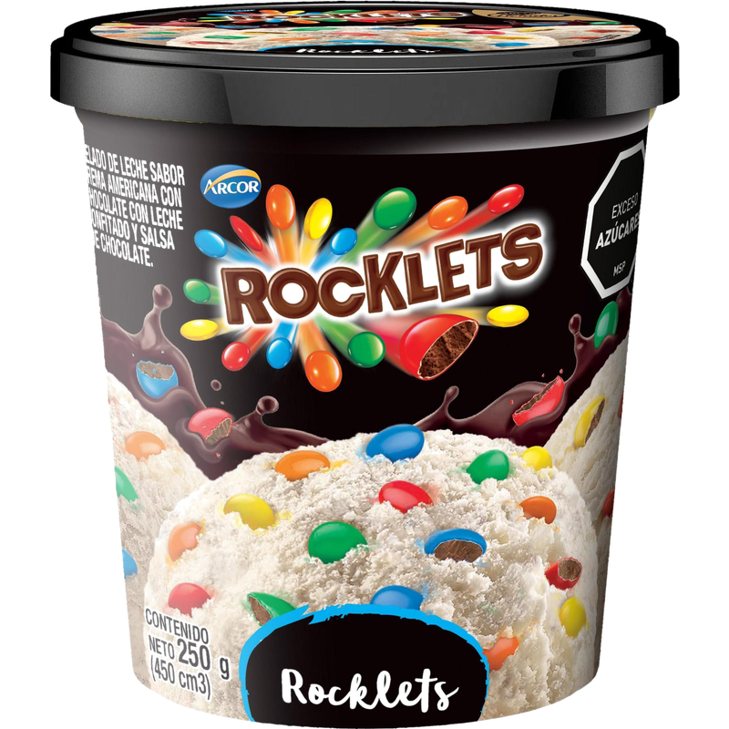Helado Rocklets Crema 250 G