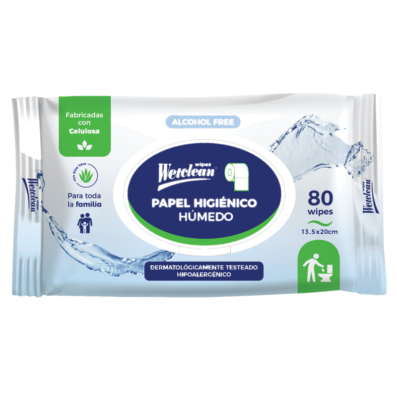 Papel Higienico Wetclean Humedo 80 Unidades