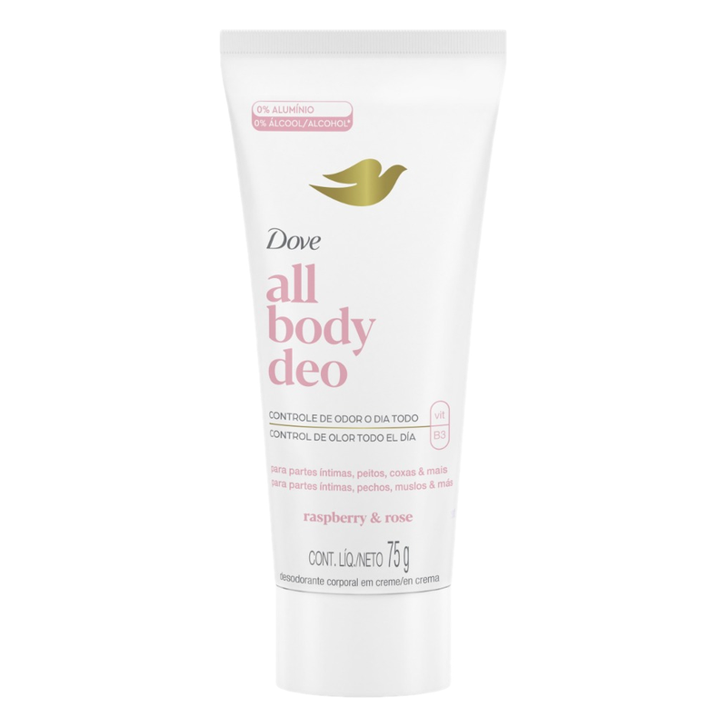 Desodorante Dove All Body Deo Raspberry & Rose En Crema 75 G
