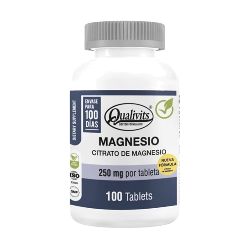 Suplementos Qualivits Citrato Magnesio Pead 100 Unidades