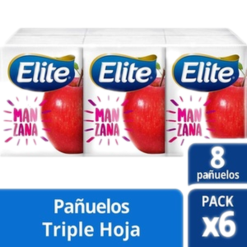 Pañuelos Descartables Elite Sandia Tr.hoja Pack 7 Unidades 6 Unidades