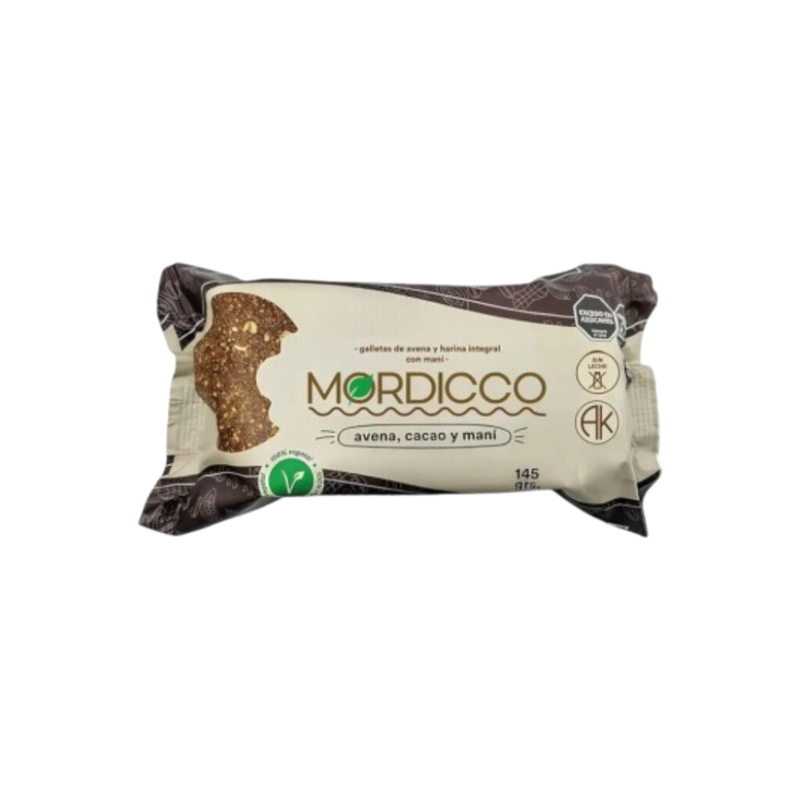 Galletas Mordicco Avena Cacao Y Maní 145g