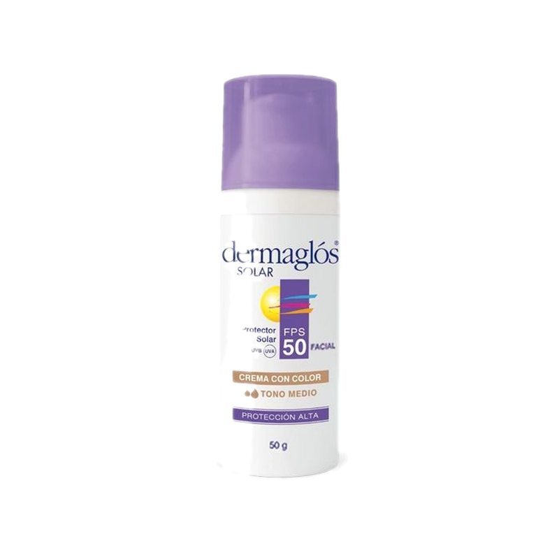 Protector Solar Dermaglós Facial Tono Medio Fps50 50 G