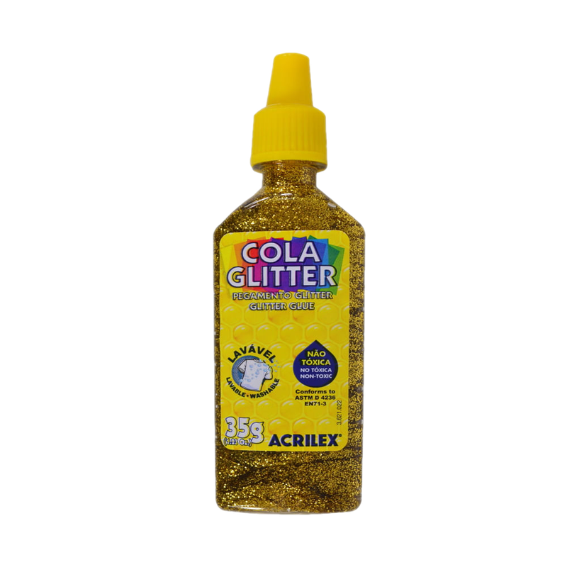 Goma Glitter Acrilex Oro 35 G