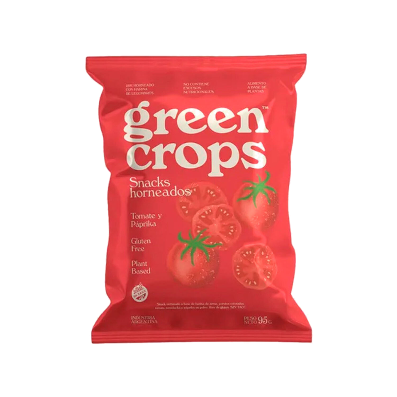 Snack Green Crops Tomate Y Paprika Gf 95 G