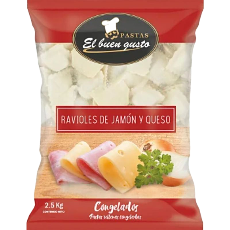 Ravioles El Buen Gusto Jamón Y Queso 2.5 Kg