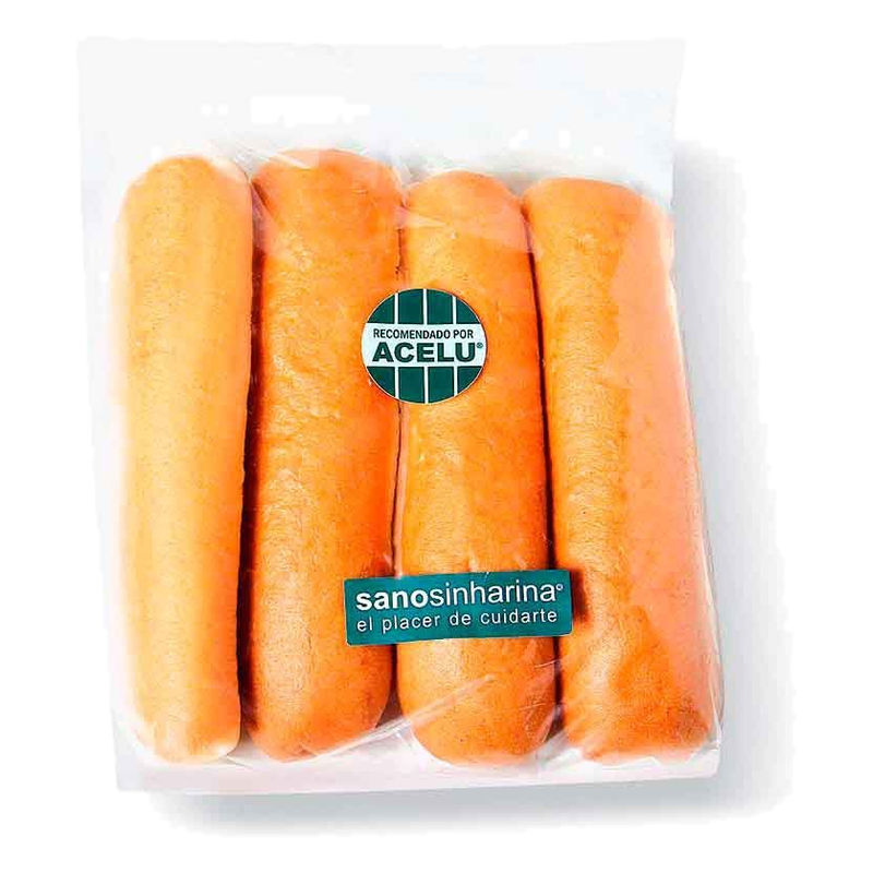 Pan De Viena Sin Gluten Sanosinharina 4 Unidades