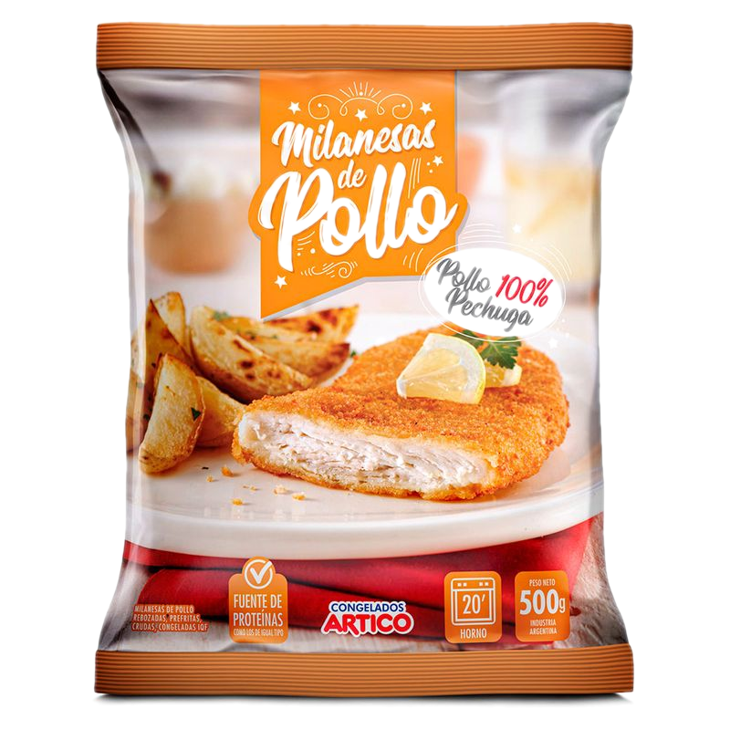 Milanesa De Pollo Artico 500 G