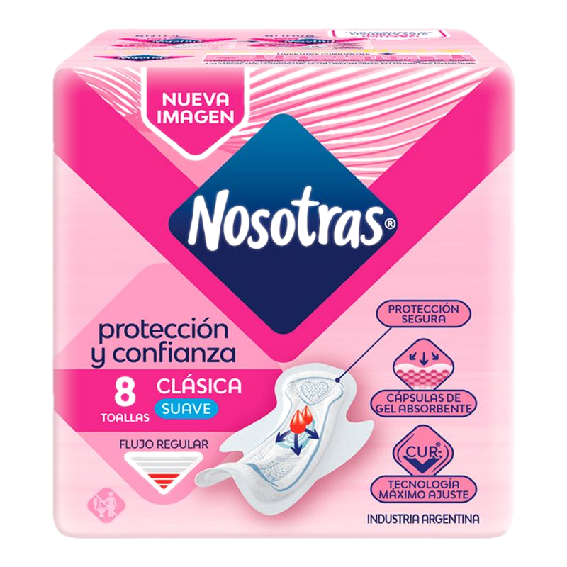 Toalla Femenina Nosotras Clásica 8 Unidades