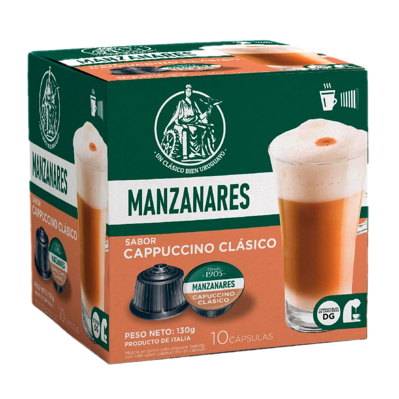 Cápsulas Manzanares Cappuccino Clásico 10 Unidades