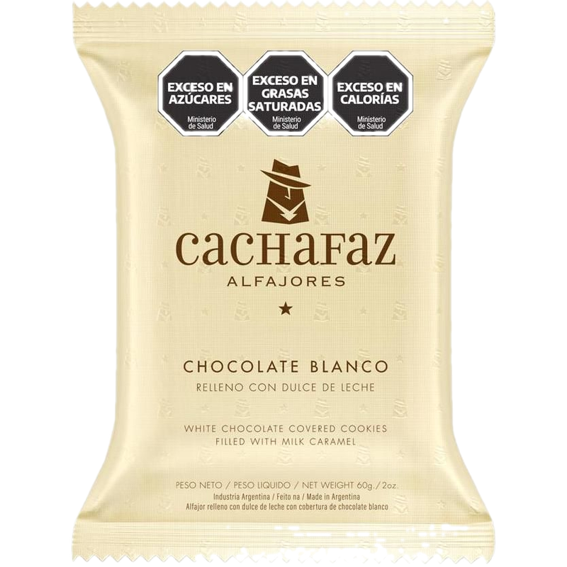 Alfajor Cachafaz Chocolate Blanco 60 G