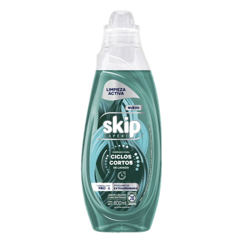 Jabón Líquido Concentrado Skip Limpieza Activa Botella 800 Ml