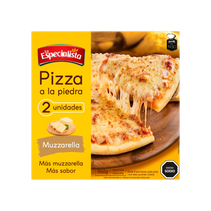 Pizza Muzzarella La Especialista A La Piedra Congelada (2 Unidades)