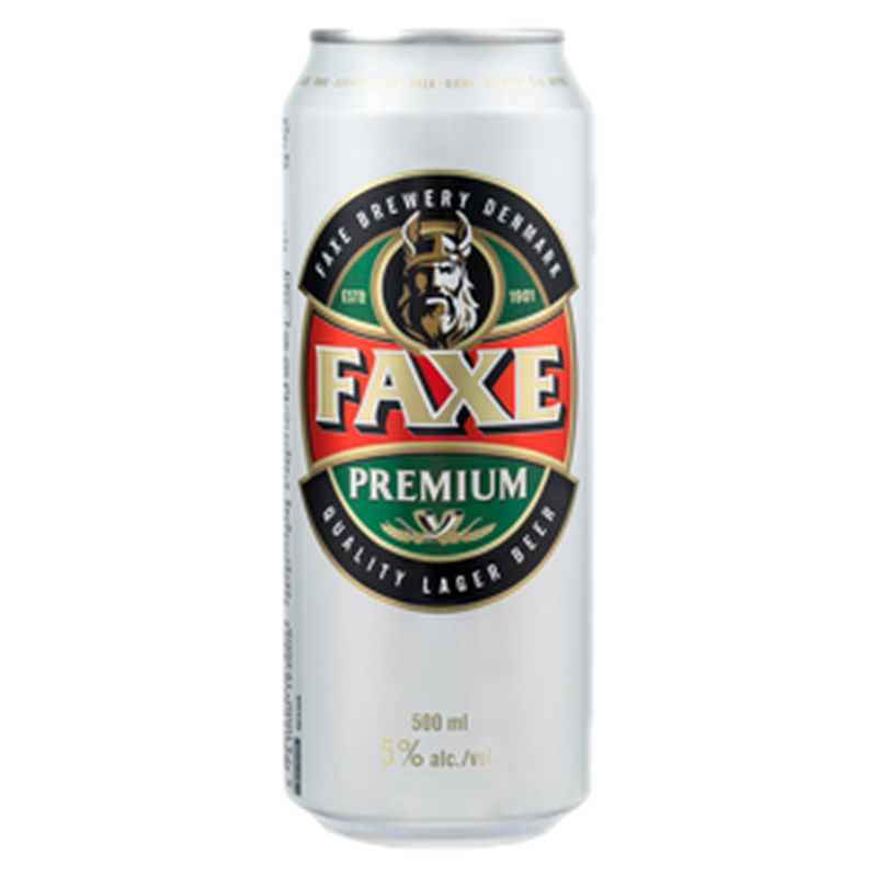 Cerveza Faxe 5 Grados Lata 500 Ml