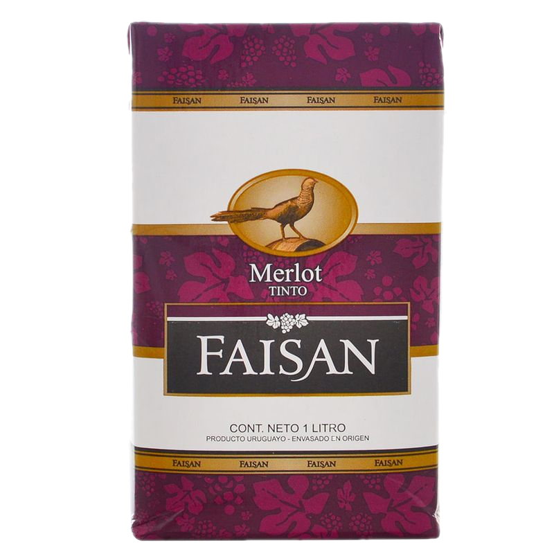 Vino Tinto De Mesa Merlot Faisan 1 L