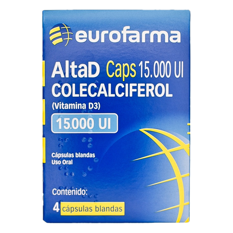 Vitamina D3 Altad 15000 Ui 4 Cápsulas