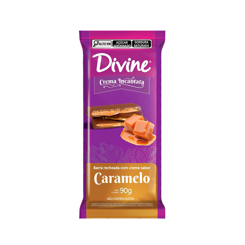 Tableta Chocolate Divine Rellena De Caramelo 90 G