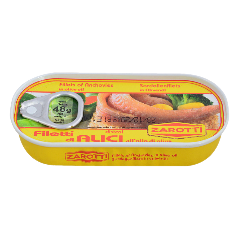 Anchoas Fileteadas En Oliva Zarotti 48 G