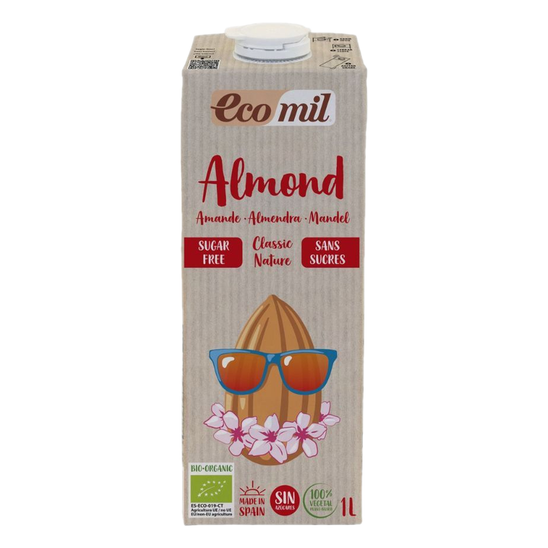 Bebida Vegetal Ecomil Almendra Clásica Sin Azúcar 1 L