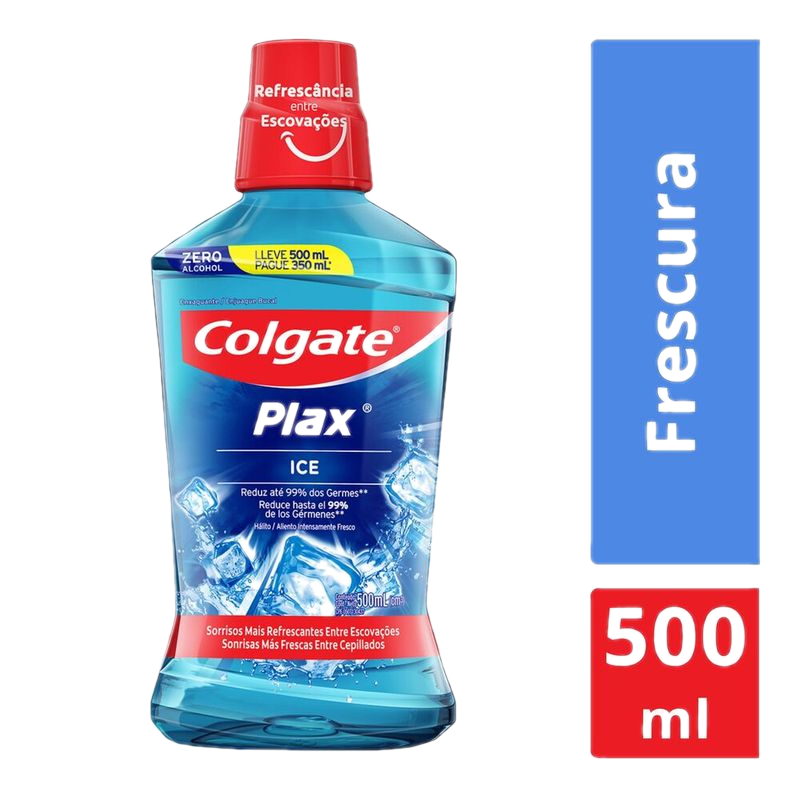 Enjuague Bucal Colgate Plax Ice 500 Ml Pague 350 Ml