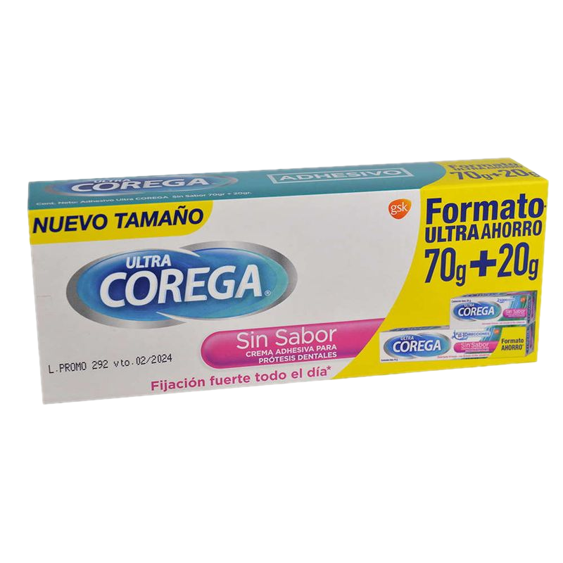 Pack Corega Ultra Sin Sabor 70 G + Corega 20 G