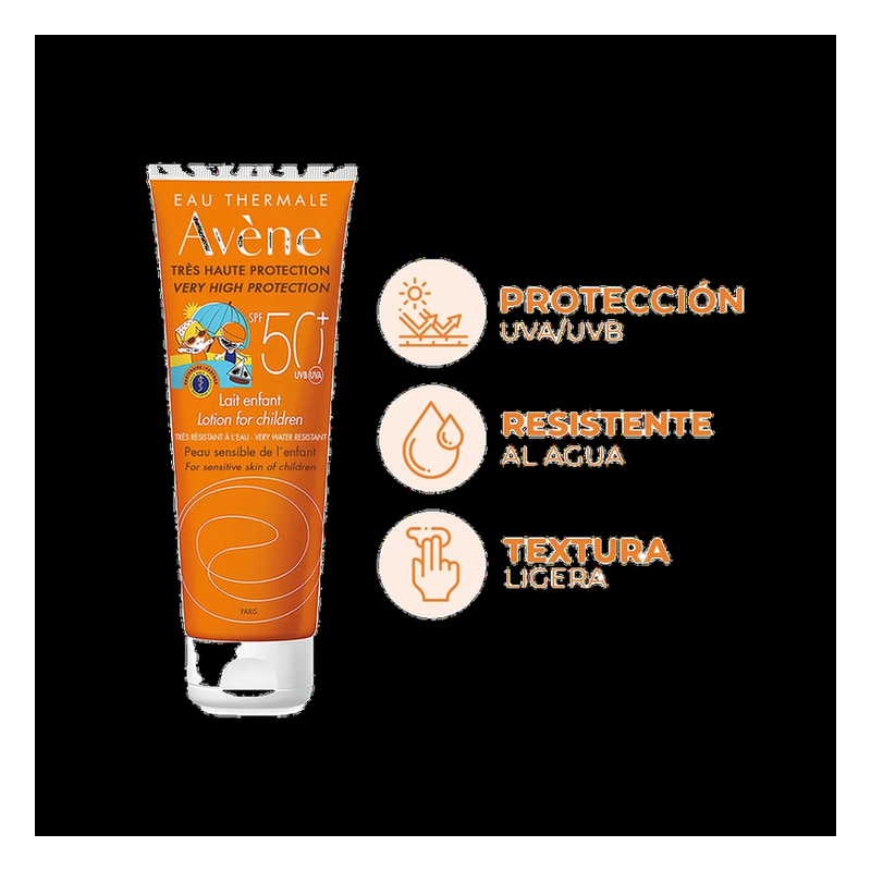 Protector Solar Avène Leche Para Niños Fps50+ 250 Ml