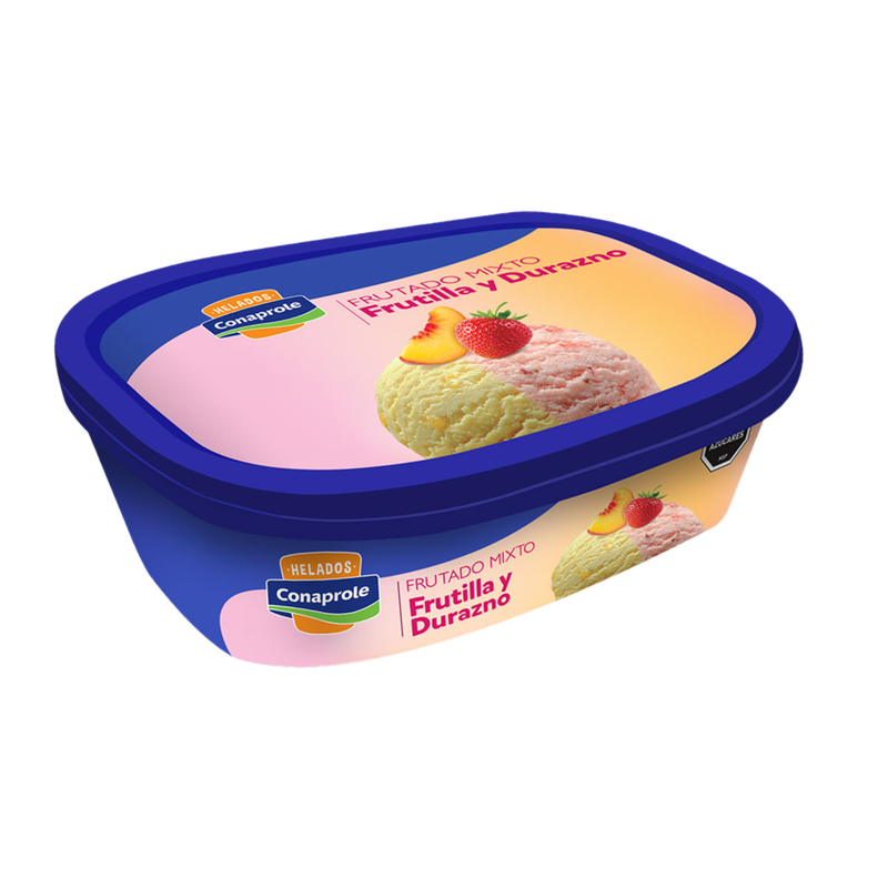 Helado Conaprole 1 L Crema Con Pulpa Frutilla/durazno
