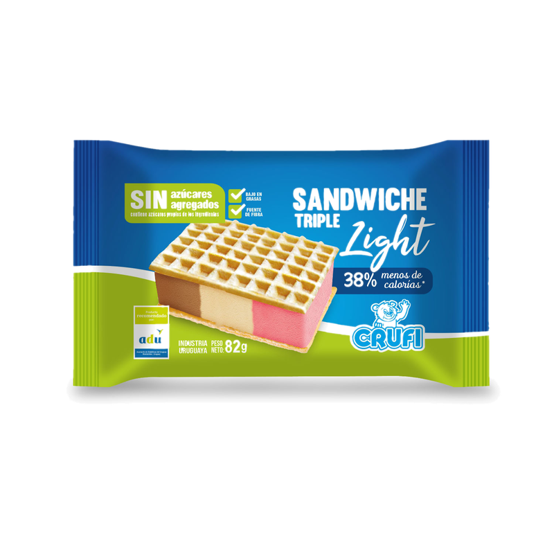 Helado Crufi Sandwiches Triple Diet 82 G