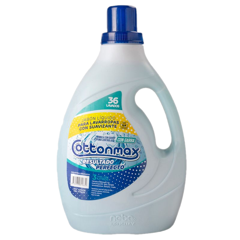 Detergente Liquido Para Ropa Cottonmax Con Garra 3 L