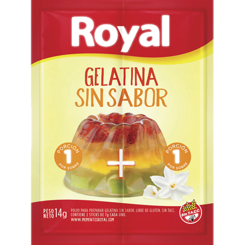 Gelatina Royal Sin Sabor 14 G
